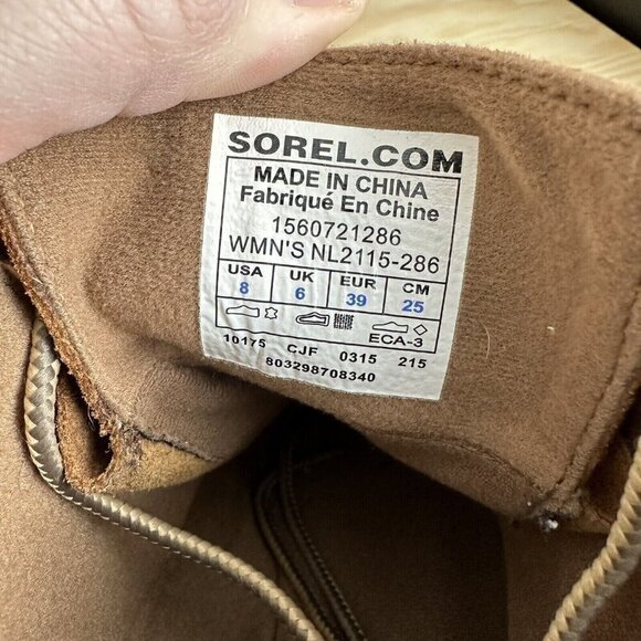 Sorel Toronto Lace Wedge Ankle Booties Womens Size 8 Rust Brown Leather - Picture 6 of 6